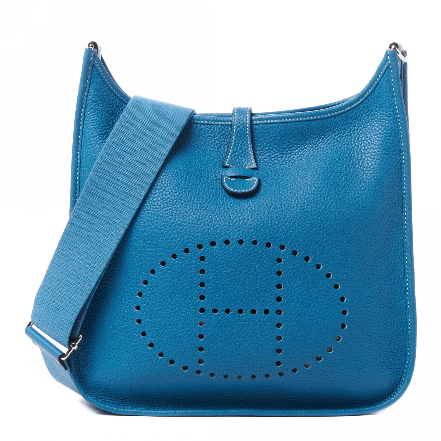 Hermes Taurillon Clemence Evelyne III PM Blue Jean 1 of 8