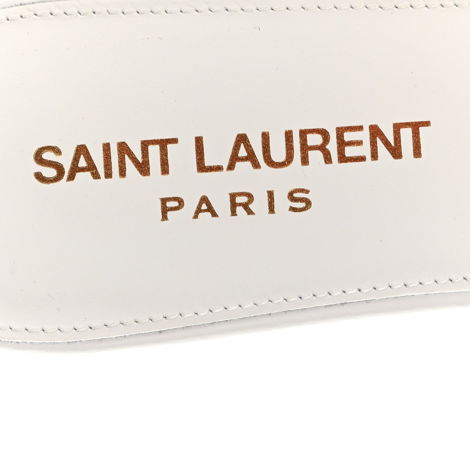Saint Laurent Calfskin Tribute 05 Slide Sandals 36 White 7 of 8
