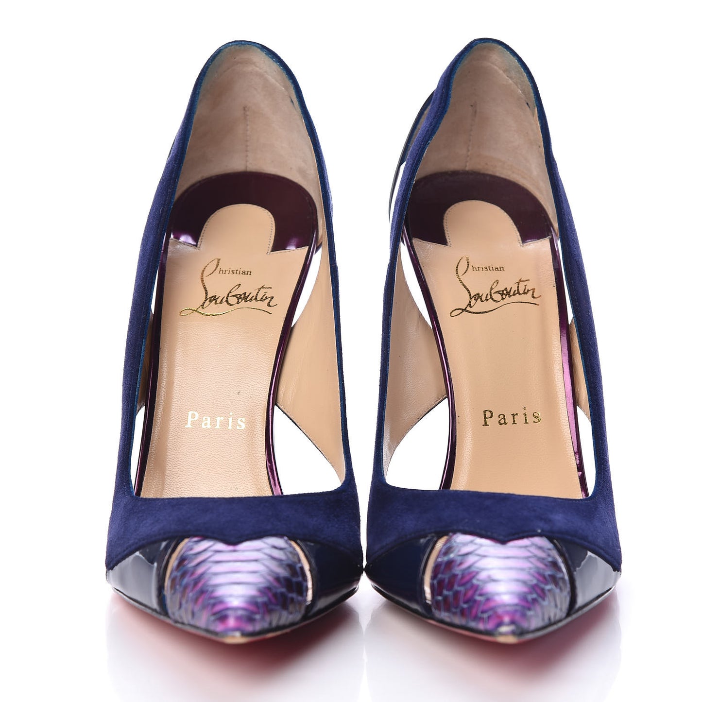 PVC Suede Patent Watersnake Galata 100 Pumps 39.5 Eclipse