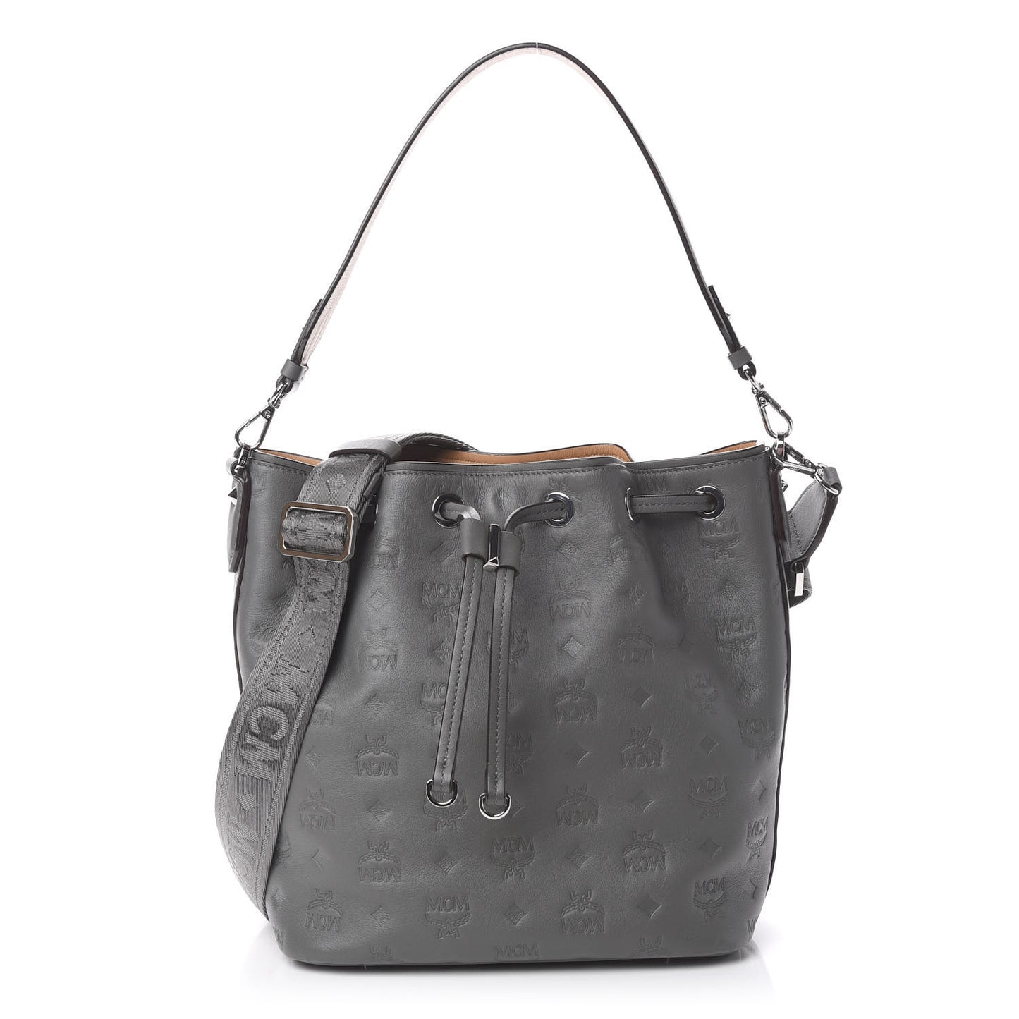 Calfskin Ottomar Monogram Small Essential Bucket Charcoal