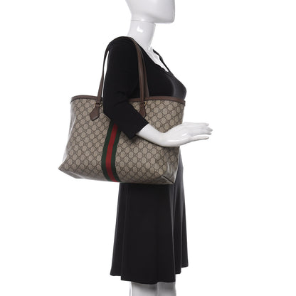 Gucci GG Supreme Monogram Medium Ophidia Shopping Tote Brown 2 of 10