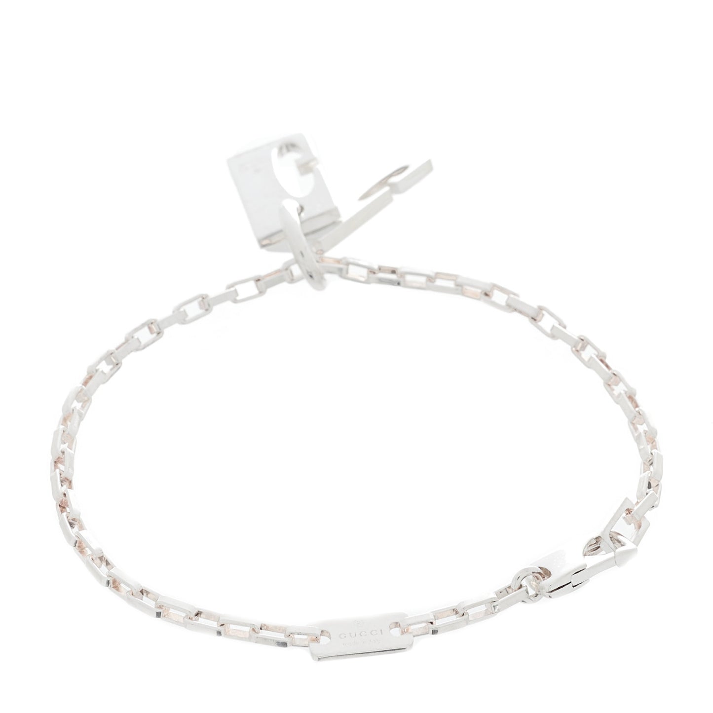 Sterling Silver Double G Charm Bracelet