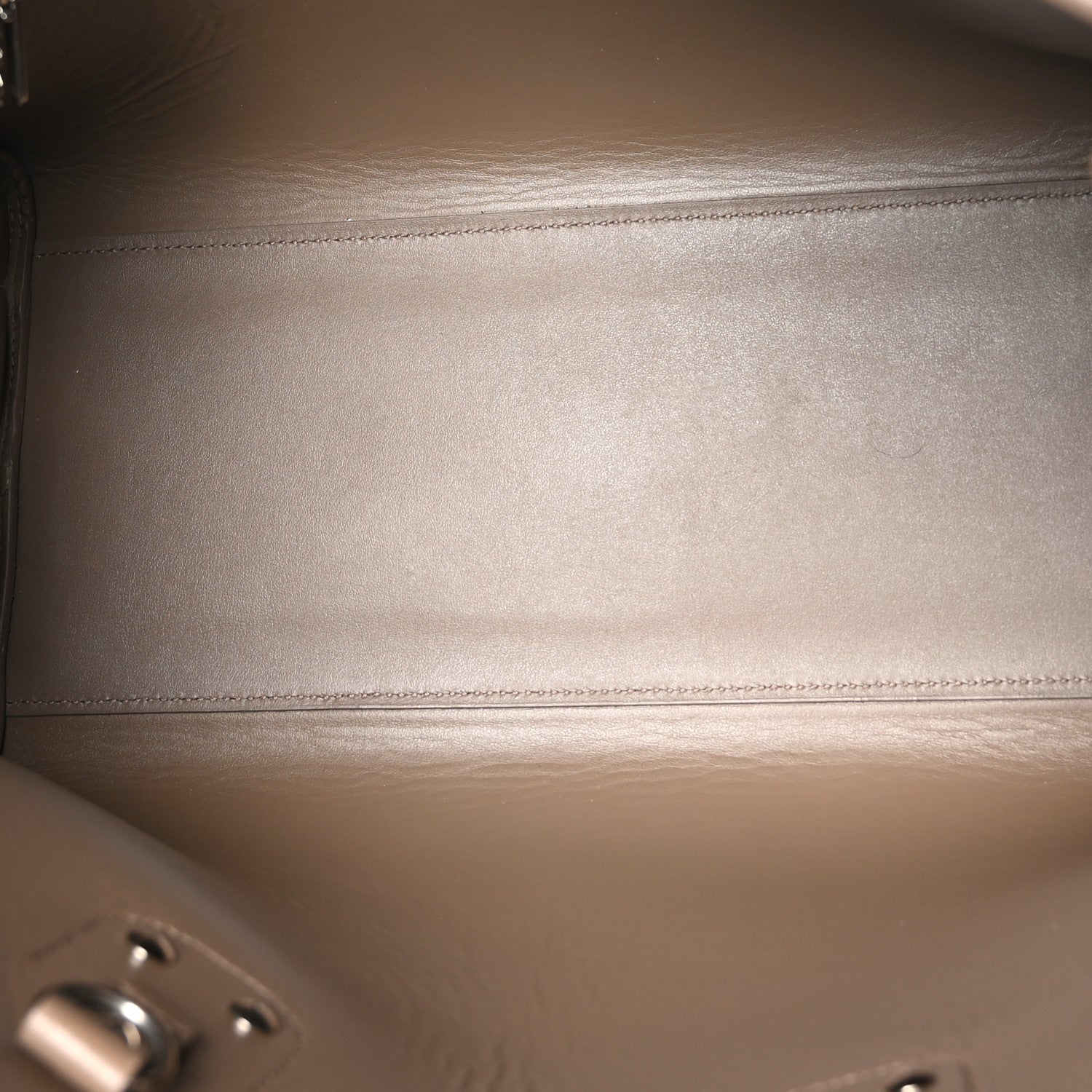 Saint Laurent Grained Calfskin Topstitch Small Classic Sac De Jour Taupe 6 of 12