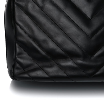 Chanel Lambskin Chevron Quilted Camera Case Black 14 of 15