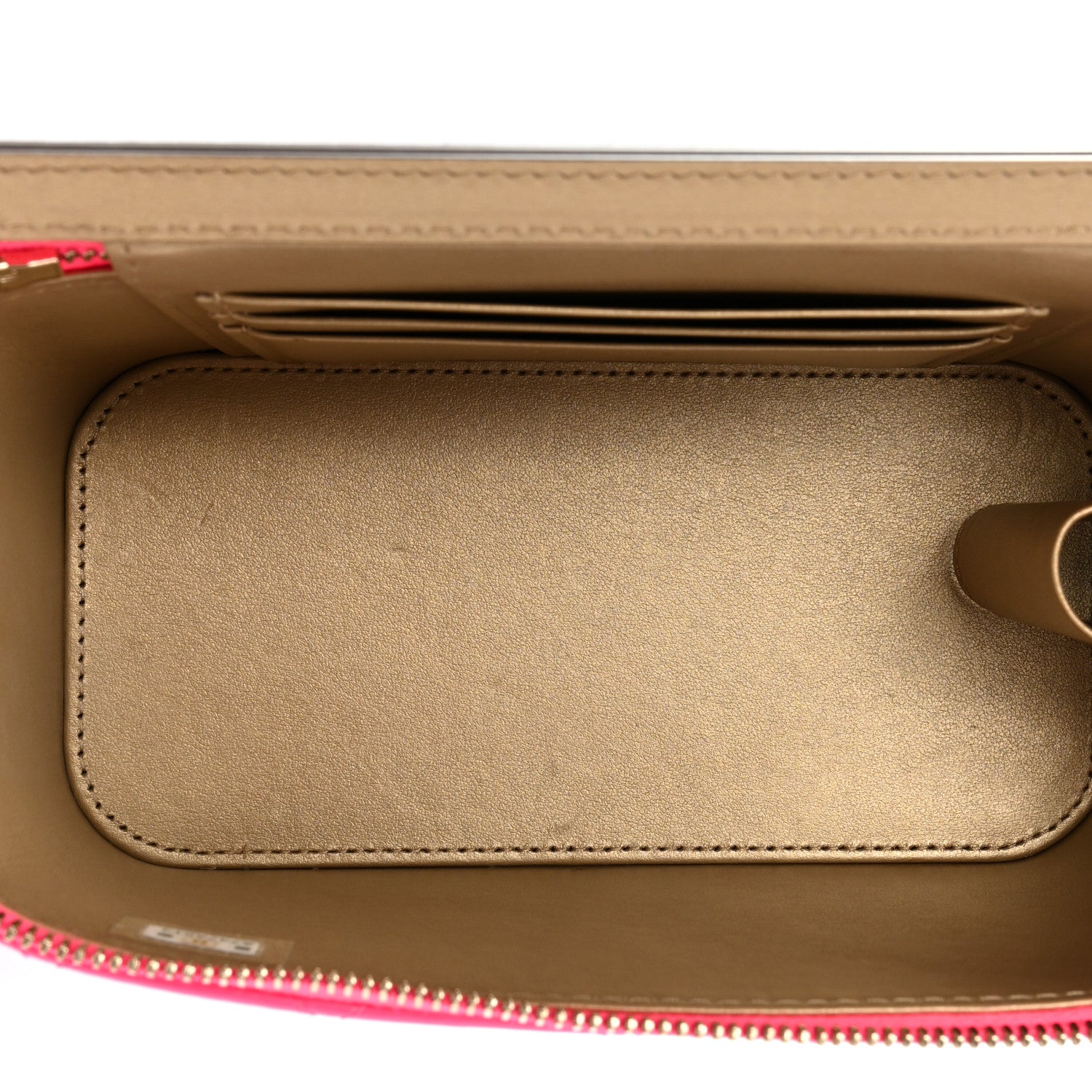 Chanel Patent Quilted Pearl Crush Small Vanity Case With Chain Neon Pink 5 of 15