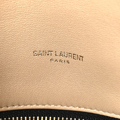 Saint Laurent Lambskin Quilted Toy Loulou Puffer Monogram Chain Satchel Avorio 7 of 11