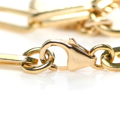 Foundrae 18K Yellow Gold Diamond Strength Medallion Link Bracelet 4 of 7