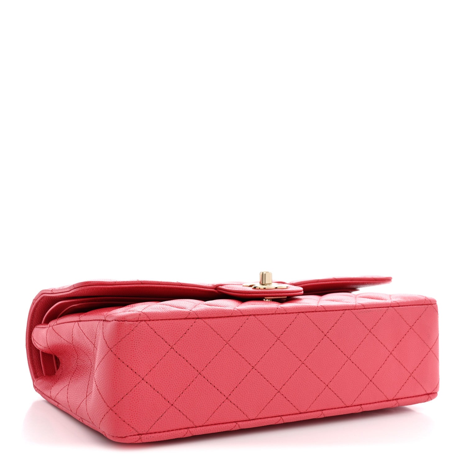 Chanel Caviar Quilted Medium Double Flap Dark Pink 4 of 11