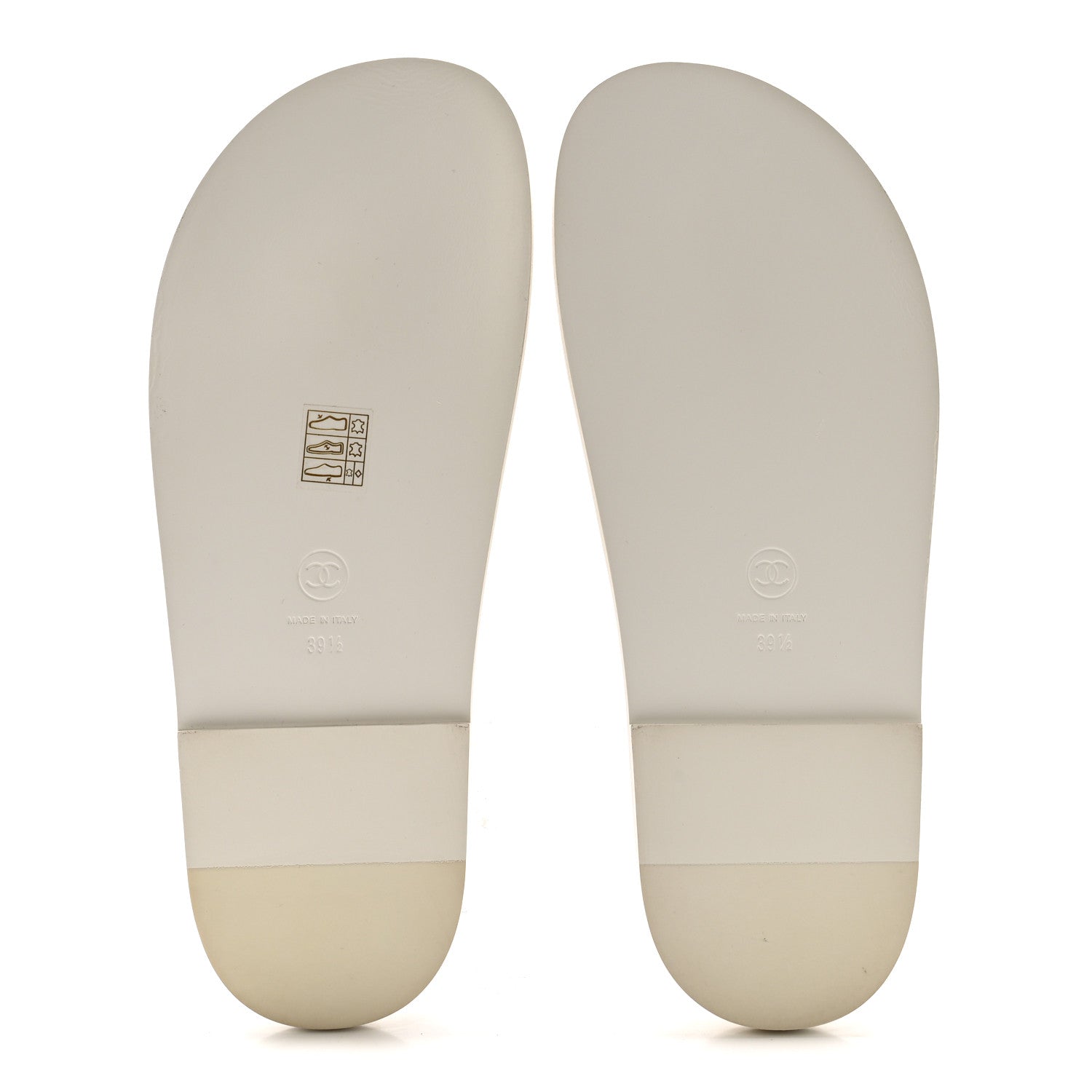 Chanel Lambskin Quilted Velcro Dad Chain CC Slide Sandals 39.5 White 6 of 11