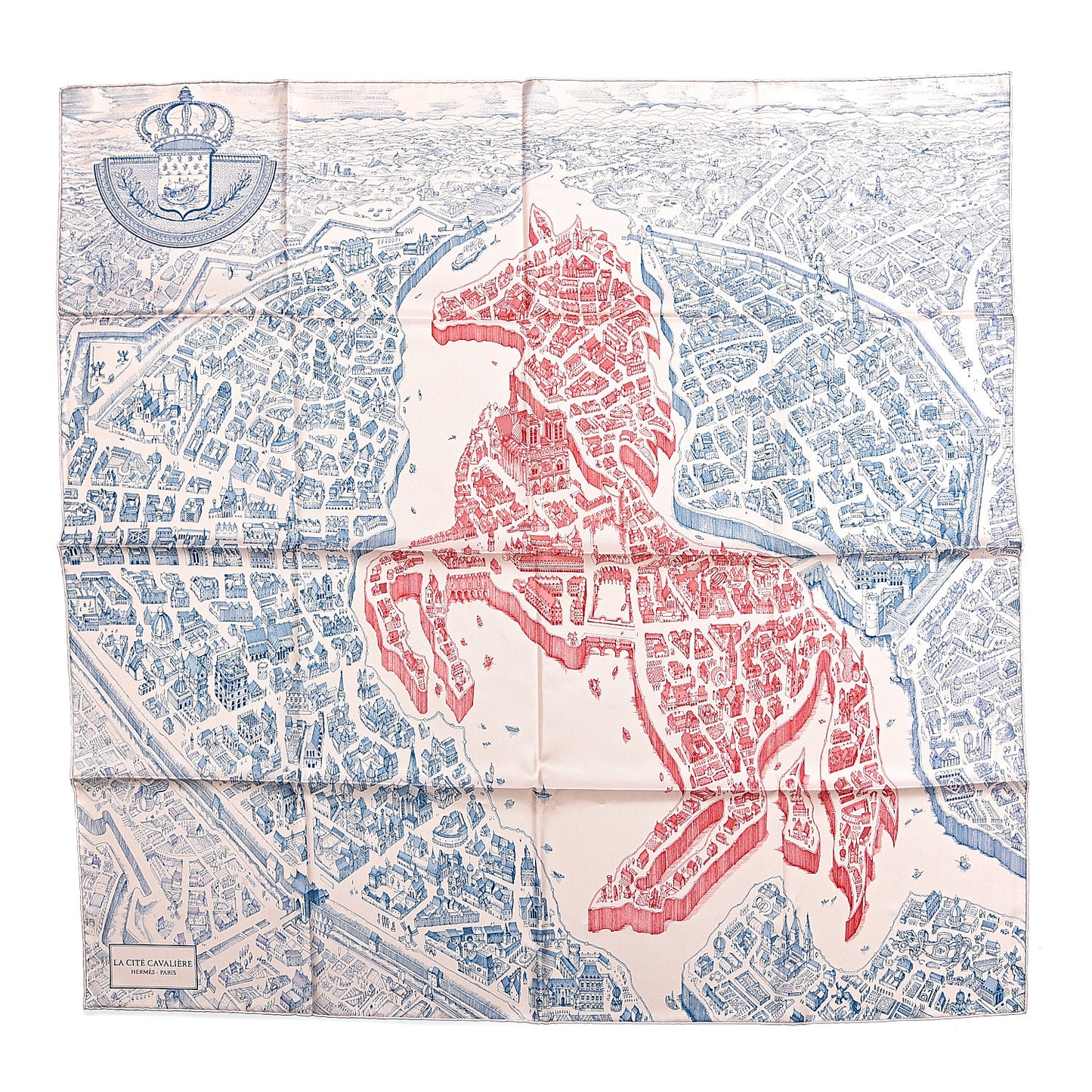 Silk La Cite Cavaliere Scarf 90 Rose The Blue Jean
