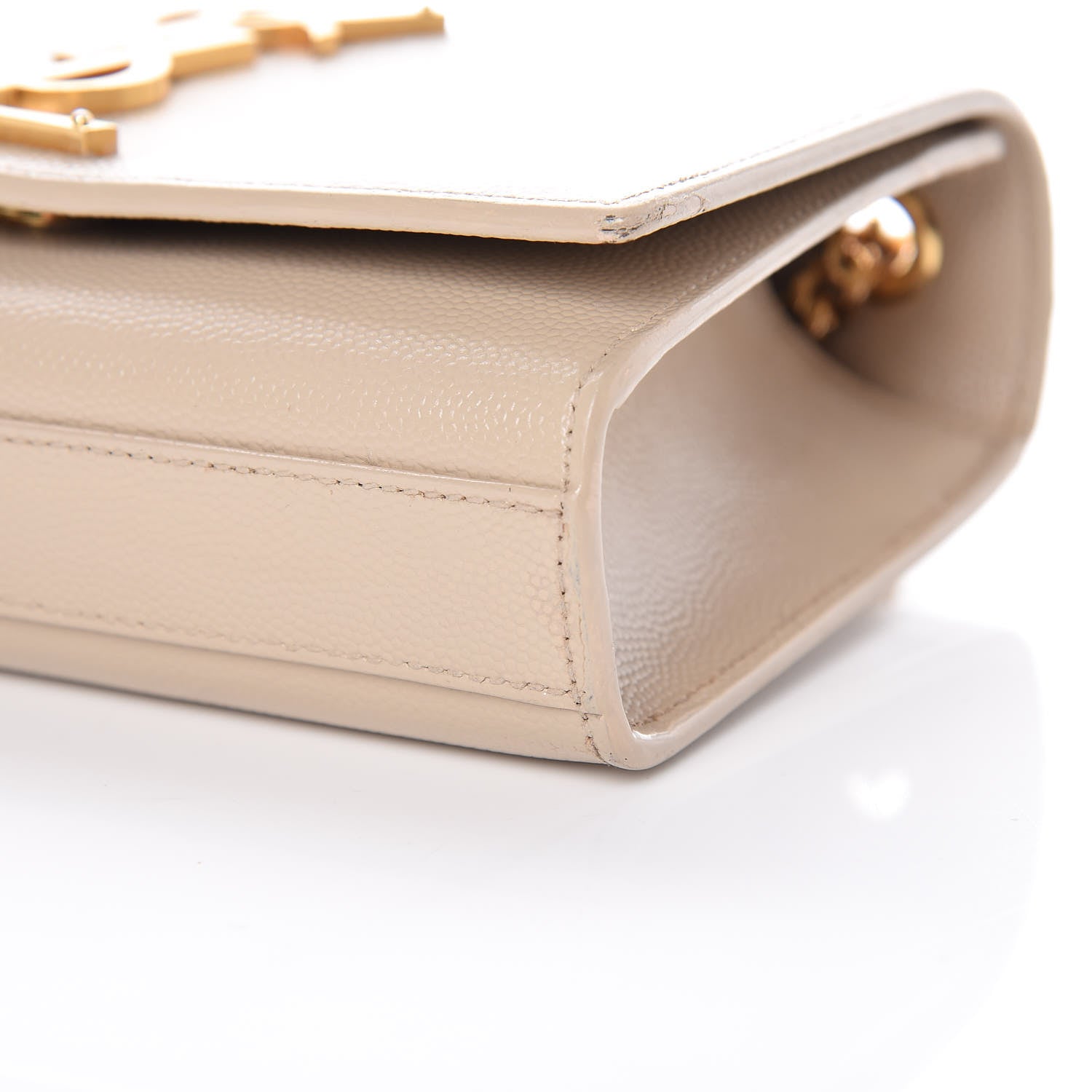 Saint Laurent Grain De Poudre Small Monogram Kate Satchel Nude Powder 6 of 14