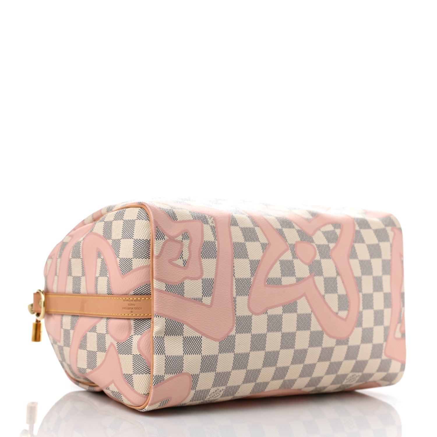 Louis Vuitton Damier Azur Tahitienne Speedy Bandouliere 30 Rose Ballerine 4 of 9