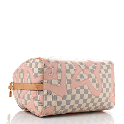 Louis Vuitton Damier Azur Tahitienne Speedy Bandouliere 30 Rose Ballerine 4 of 9