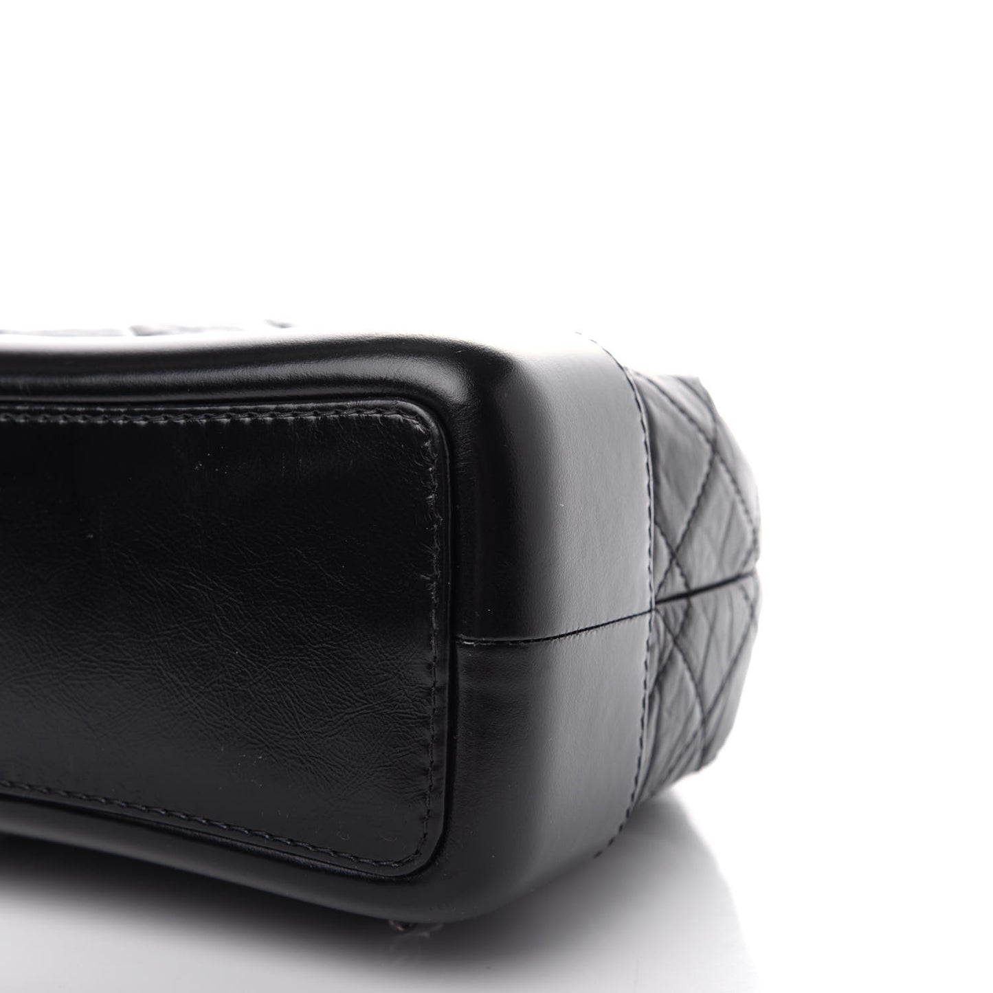 Aged Calfskin Quilted Small Gabrielle Backpack Black