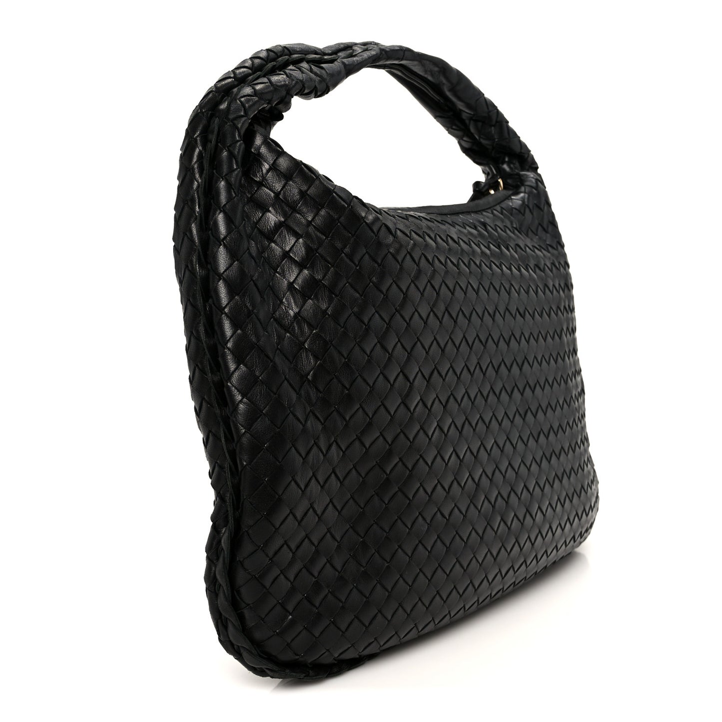 Nappa Intrecciato Medium Veneta Hobo Black