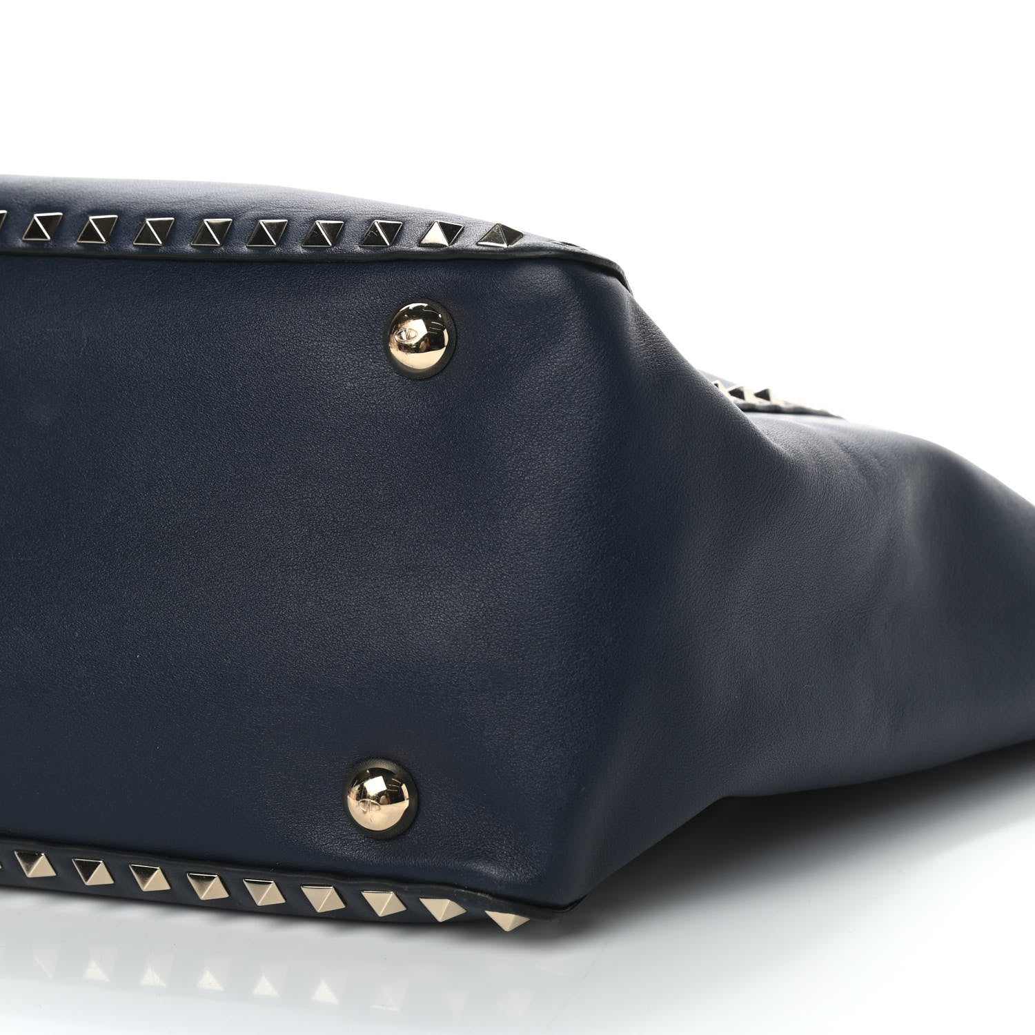Valentino Garavani Vitello Medium Rockstud Tote Marine 8 of 11
