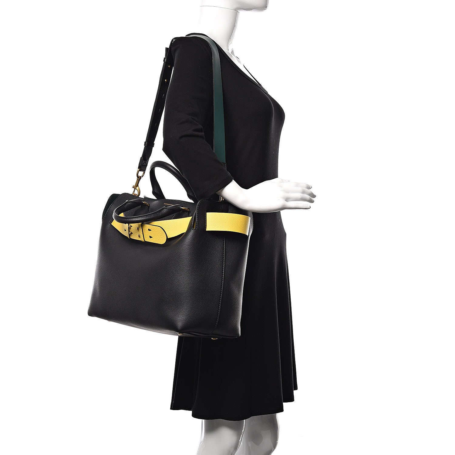 Burberry Soft Grain Calfskin Medium Belt Bag Black 2 of 8