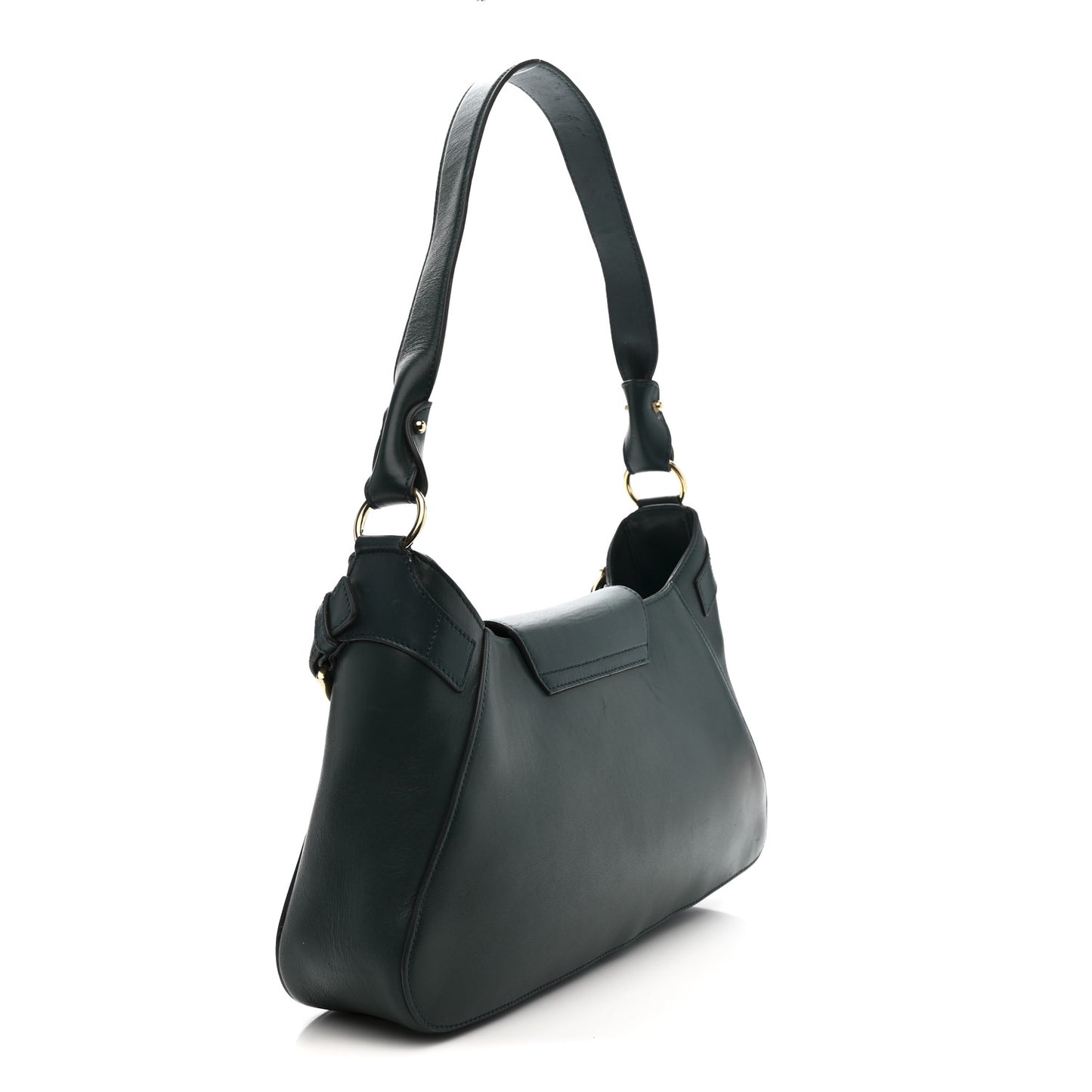 Calfskin Small Fanisa Gancini Hobo Green