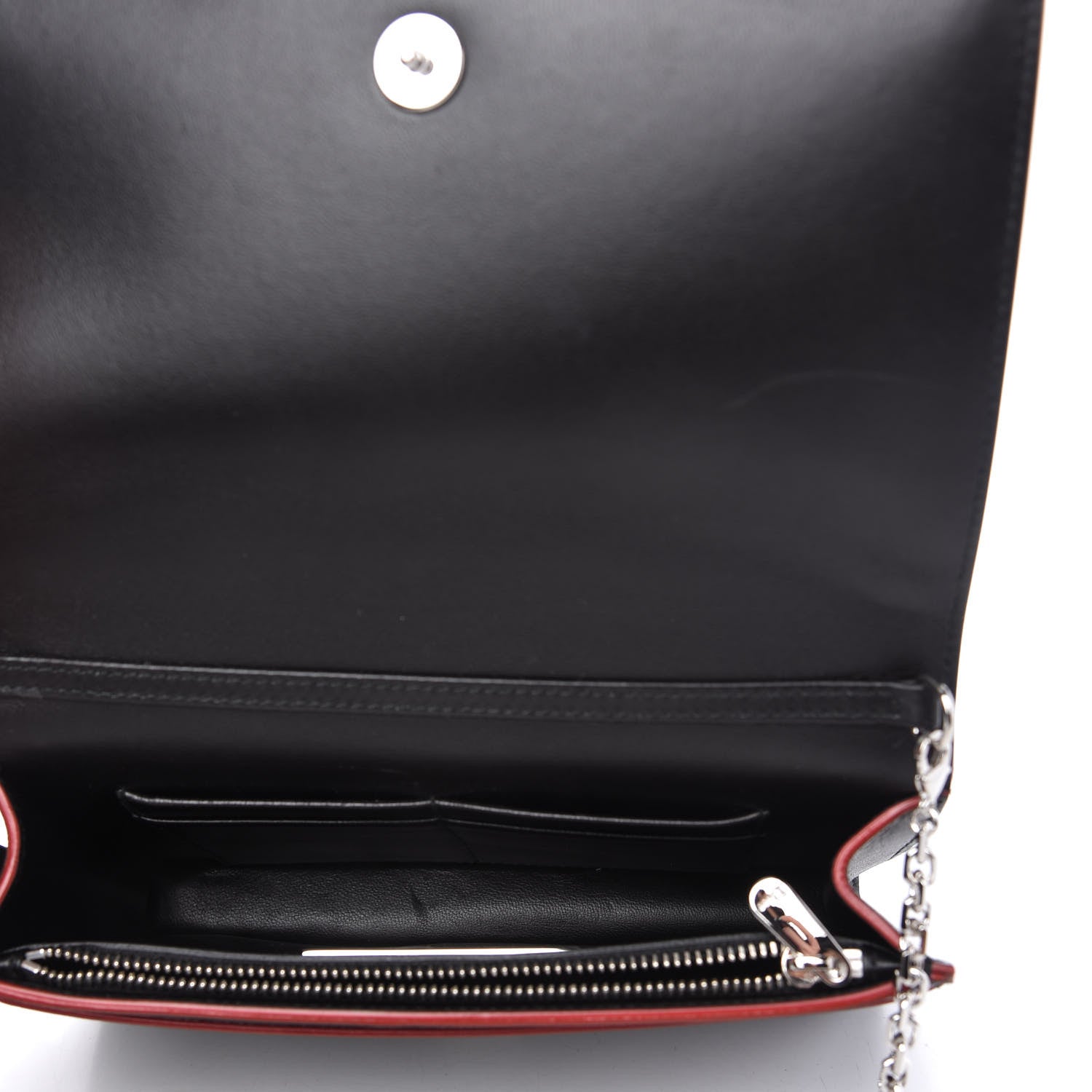 Christian Dior X CHRIS MARTIN Calfskin Wallet On Chain WOC Black Multicolor 5 of 10