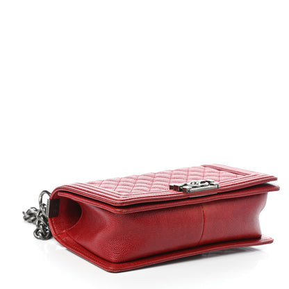 Chanel Caviar Quilted Medium Boy Flap Red 4 of 9