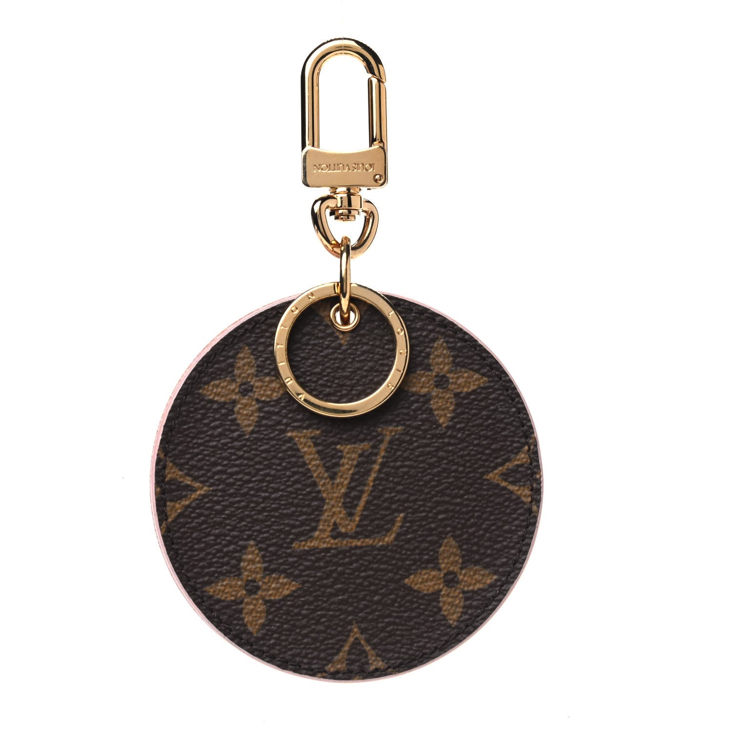 Louis Vuitton Monogram LV Mirror Bag Charm Key Holder Rose Ballerine 1 of 3