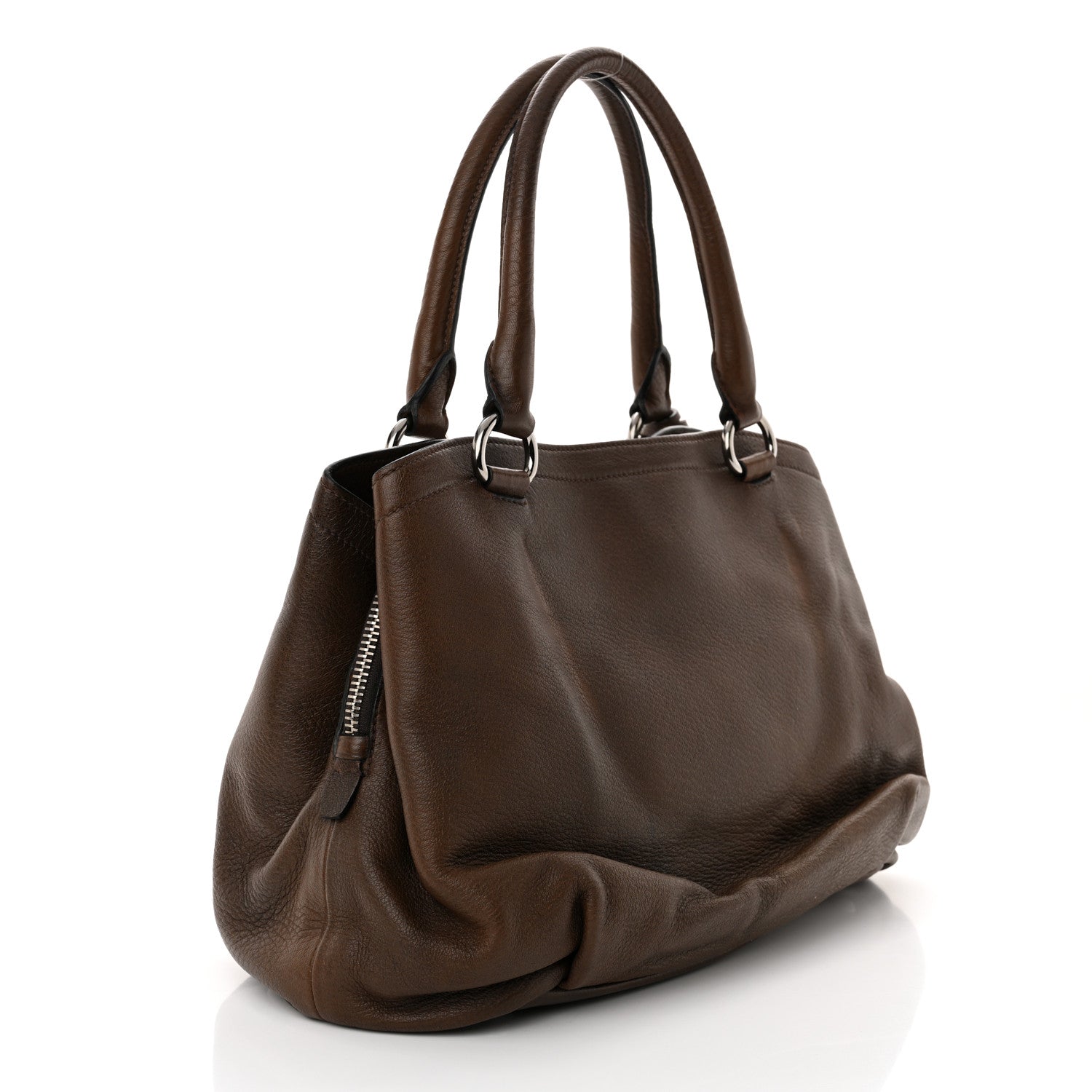 Prada Cervo Deerskin Tote Bruciato 3 of 11