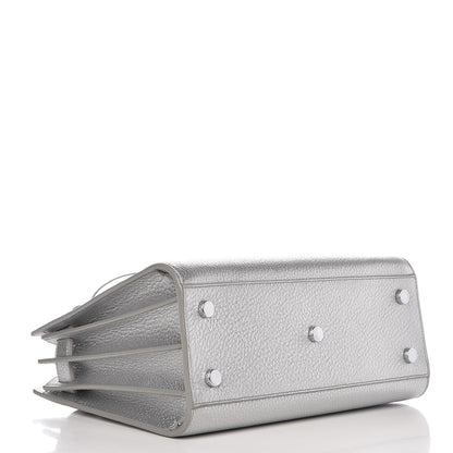 Saint Laurent Metallic Grained Calfskin Baby Sac De Jour Silver 4 of 9