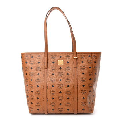 MCM Visetos Toni Shopper Tote Cognac 1 of 12