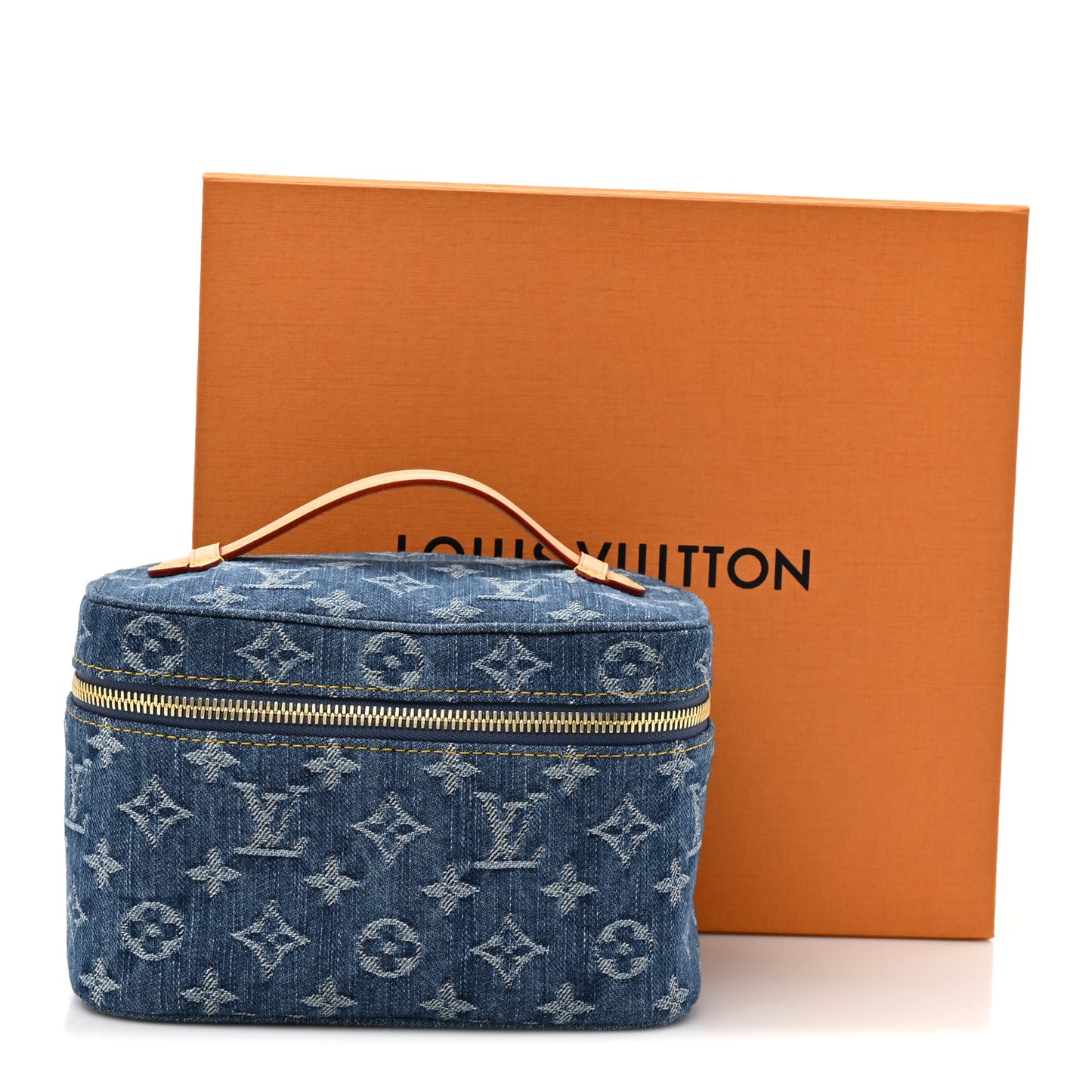 Monogram Denim Nice Mini Vanity Blue