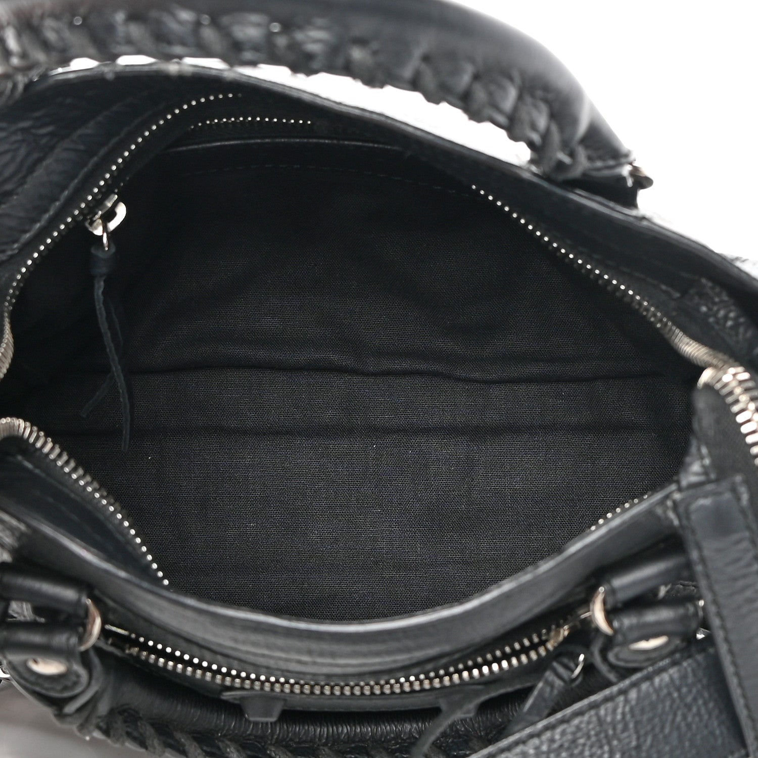 Balenciaga Matte Goatskin Rubber Covered Classic Hardware Mini City Black 5 of 13