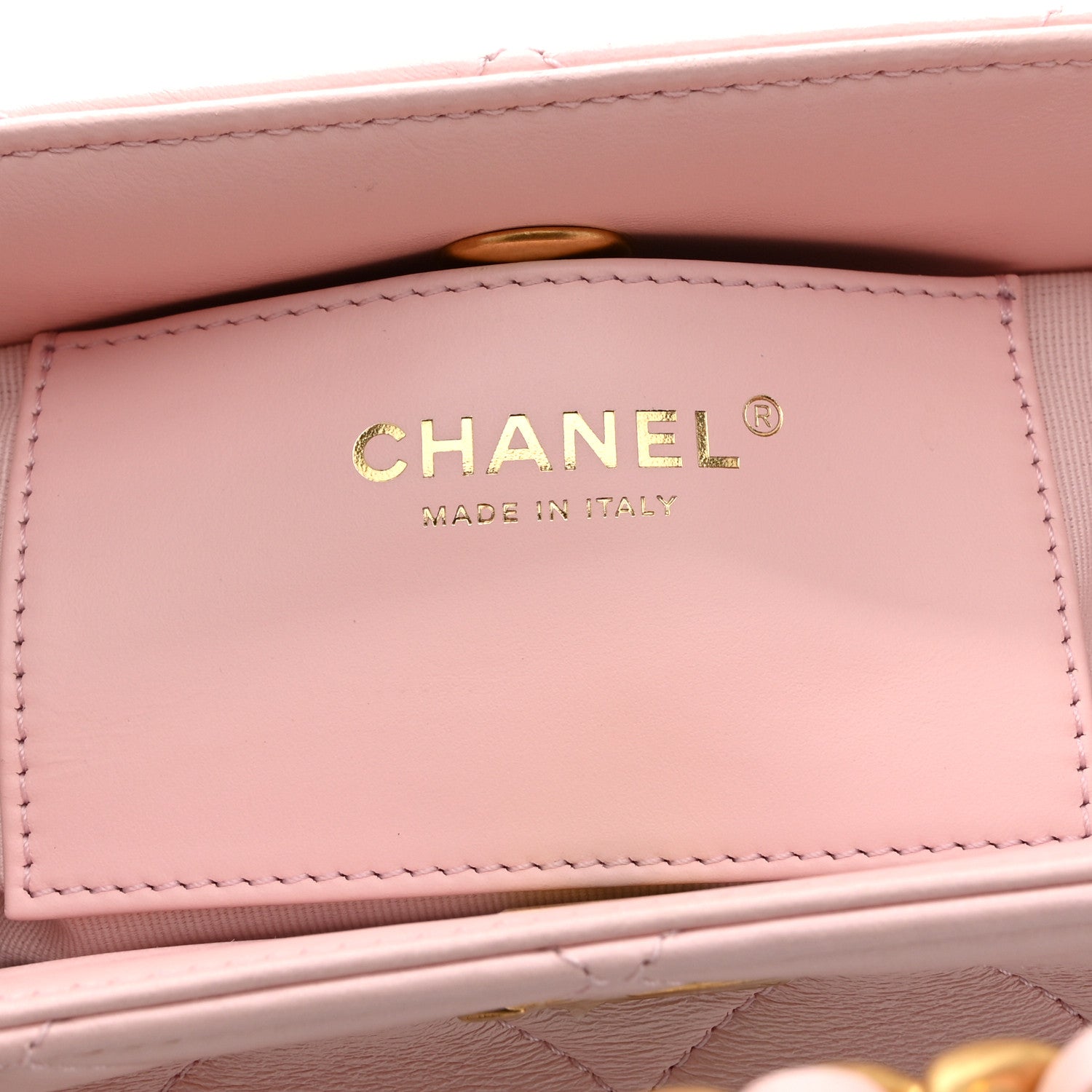 Chanel Shiny Lambskin Small Shopping Bag Light Pink 6 of 10