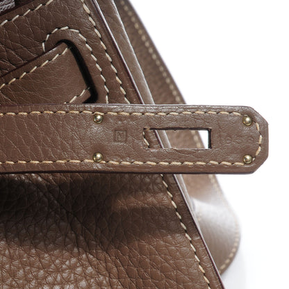 Hermes Taurillon Clemence Jypsiere 28 Etoupe 7 of 8