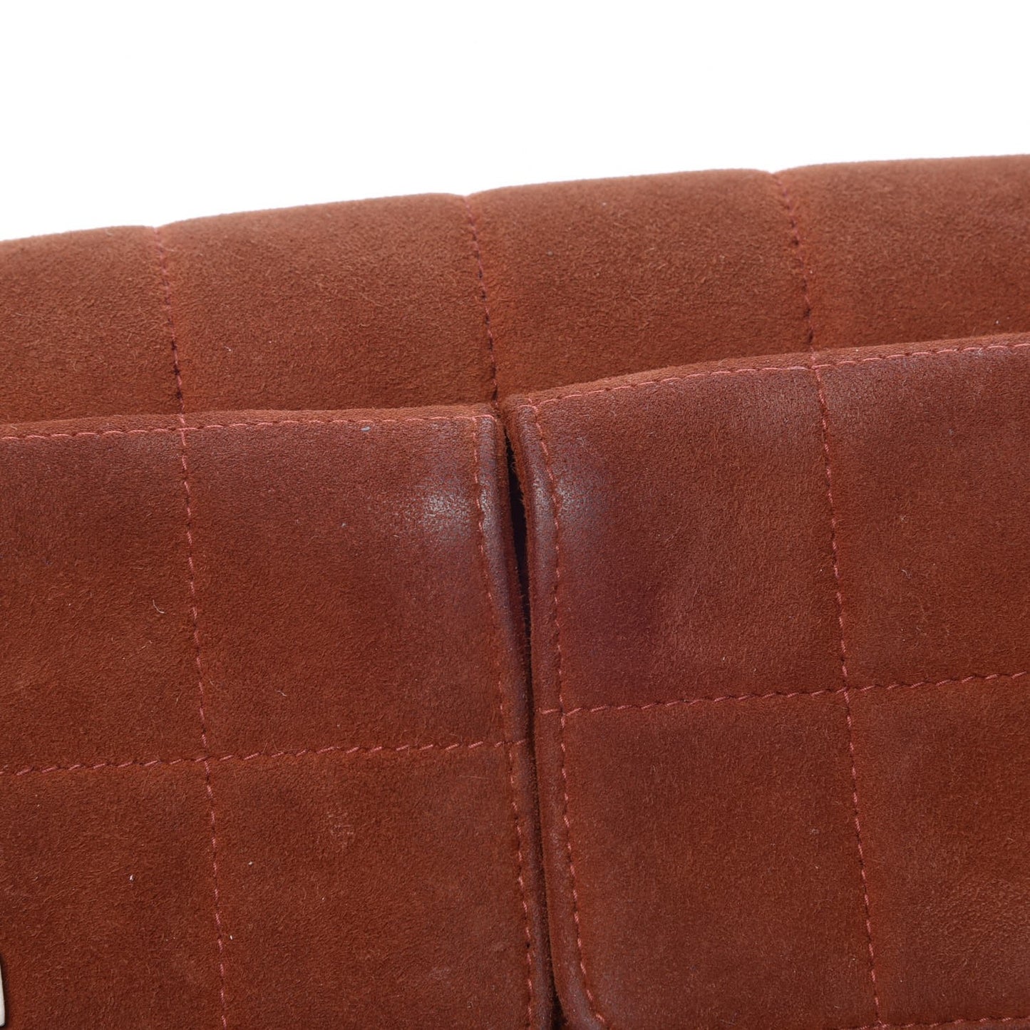 Suede Square Quilted Medium Mademoiselle Flap Orange