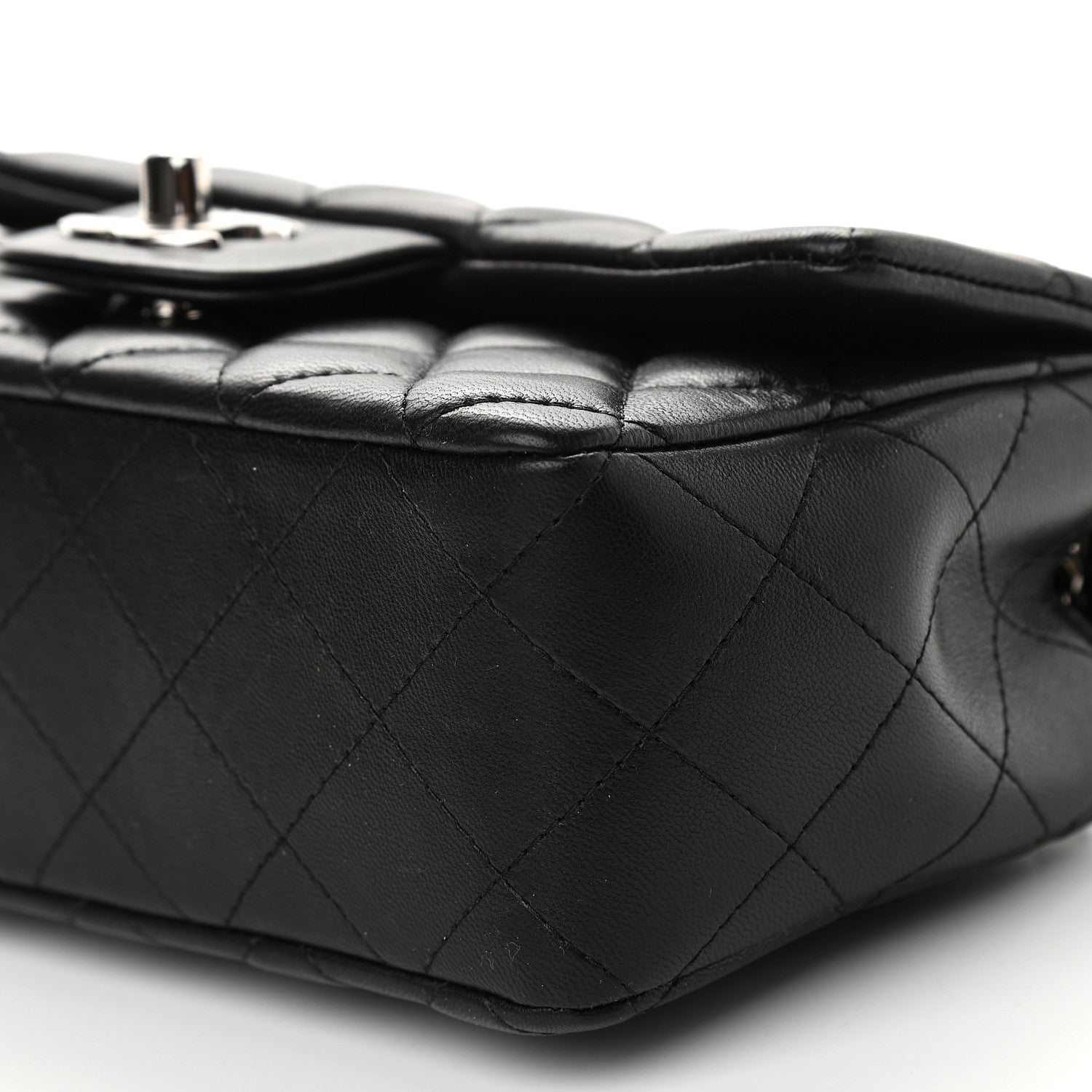 Chanel Lambskin Quilted Mini Rectangular Flap Black 9 of 9