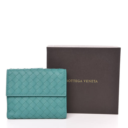 Bottega Veneta Nappa Intrecciato French Flap Wallet Lagoon 9 of 9