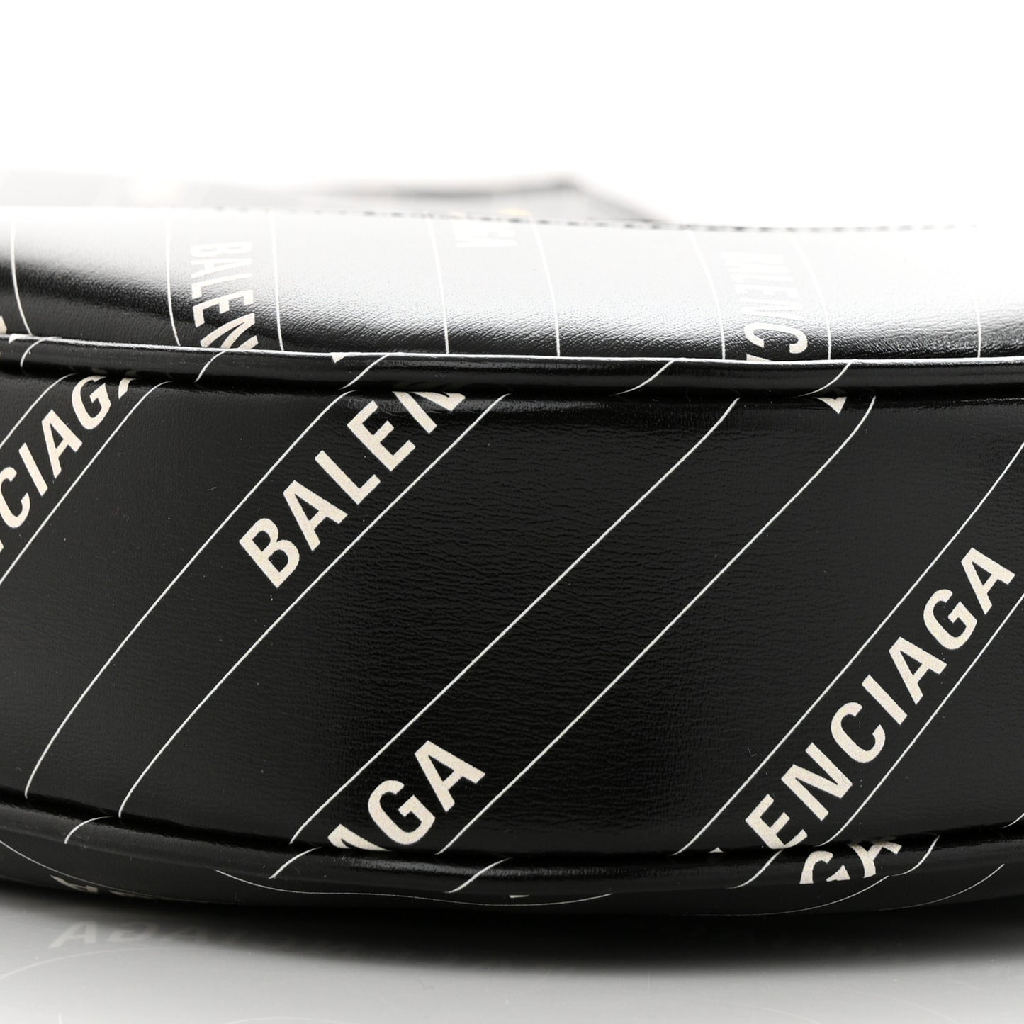 X BALENCIAGA Calfskin Logo Print Medium Jackie 1961 Hobo Black