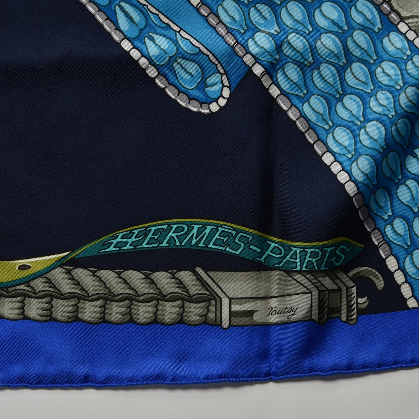 Silk Ceintures et Liens Shawl 140 Bleu Vif Marine Turquoise