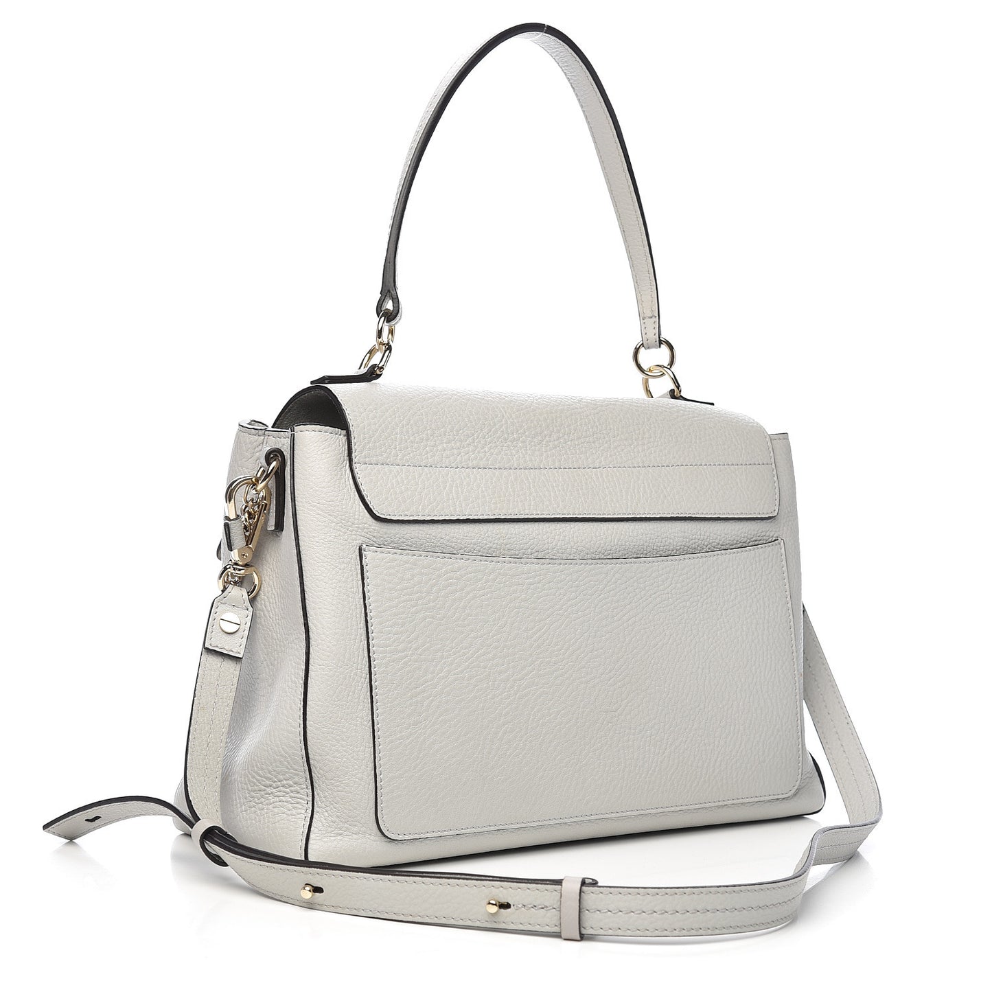 Calfskin Medium Faye Day Shoulder Bag Airy Grey