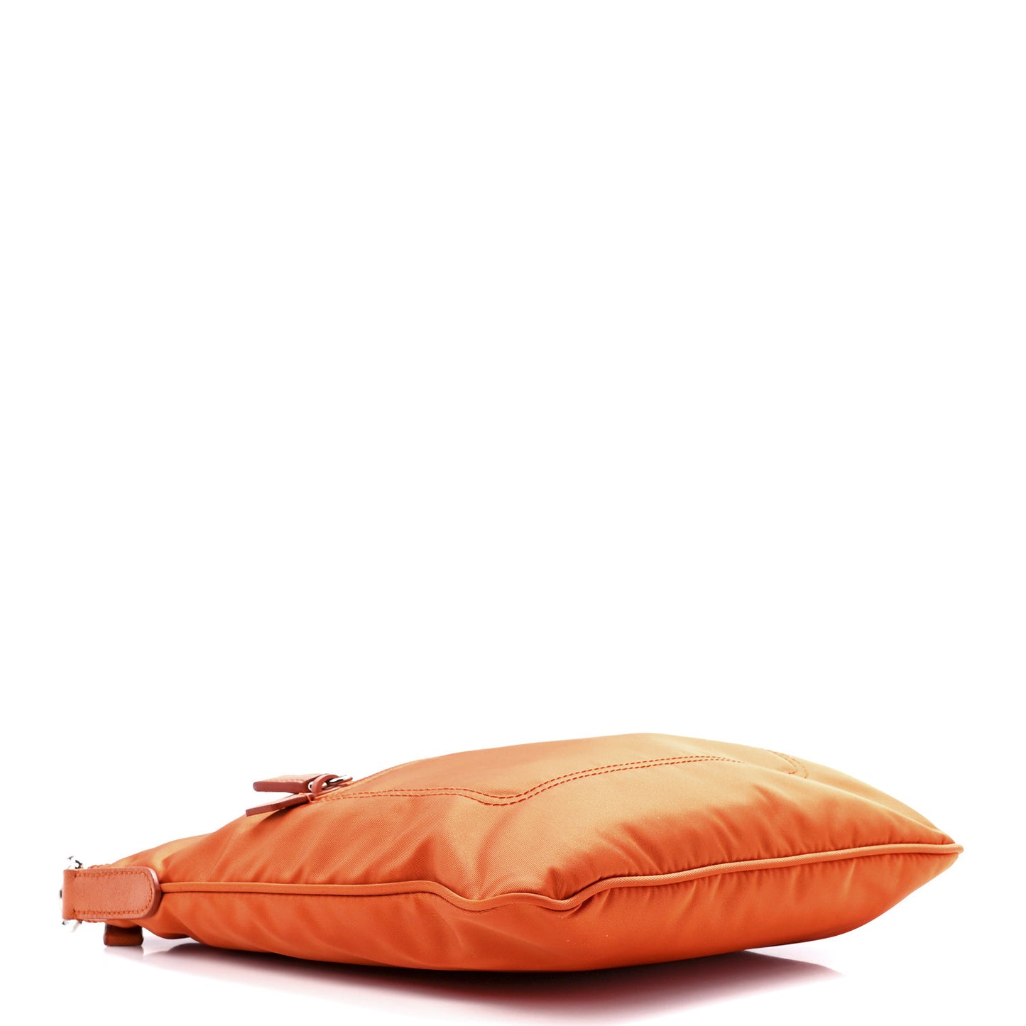 Tessuto Nylon Saffiano Flat Messenger Bag Papaya