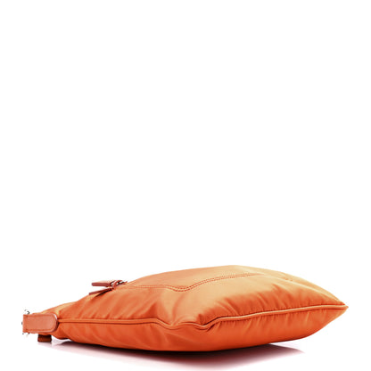 Prada Tessuto Nylon Saffiano Flat Messenger Bag Papaya 4 of 11