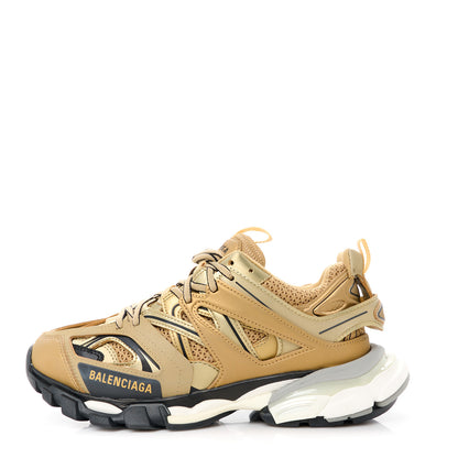 Balenciaga Metallic Mesh Washed Mens Track Sneakers 39 Gold 1 of 9