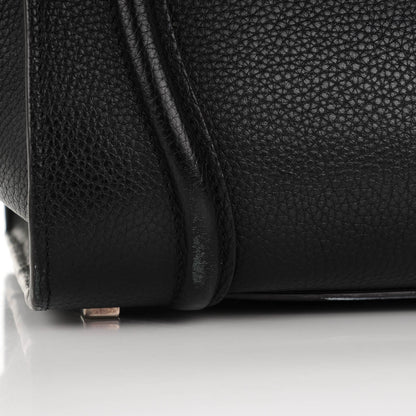 Celine Drummed Calfskin Mini Luggage Black 10 of 11