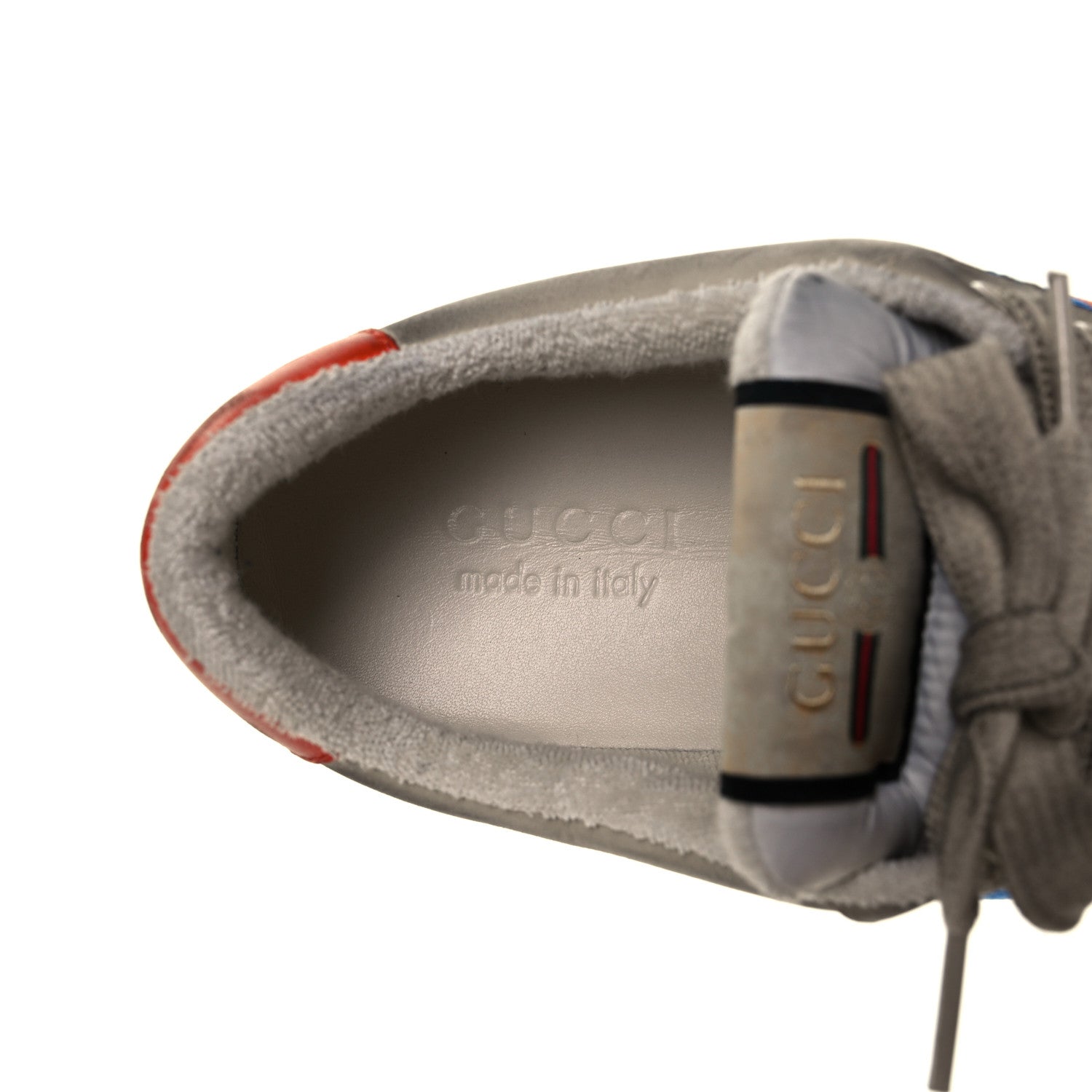 Gucci Nubuck Web Mens Screener Sneakers 7 Dusty Milk Bright Splash Dusty Orange 8 of 9