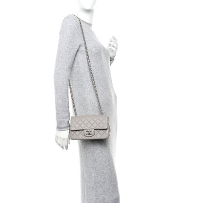 Chanel Lambskin Quilted Mini Rectangular Flap Grey 2 of 11