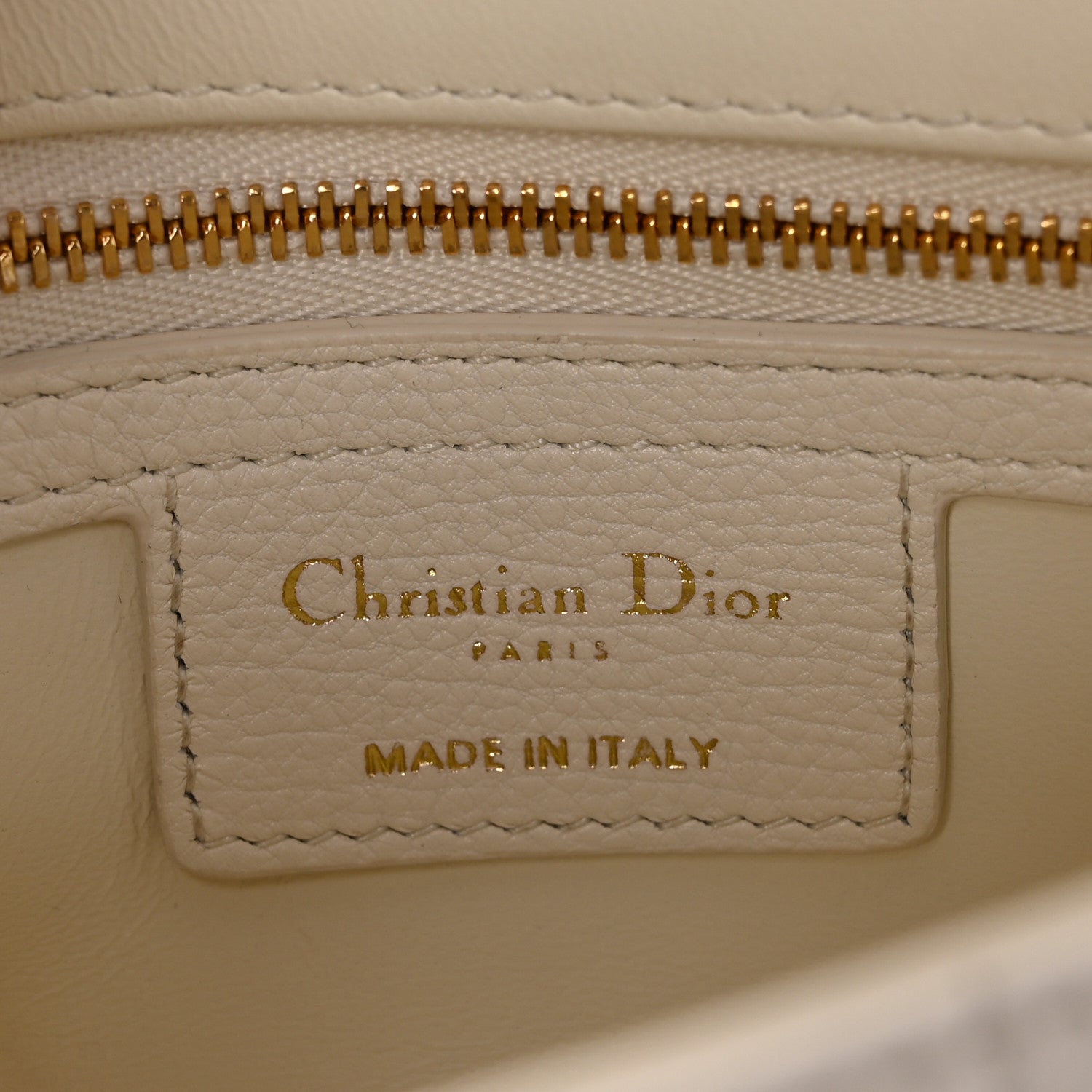 Christian Dior Calfskin Cannage Small Caro Bag Ivory 6 of 12