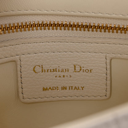 Christian Dior Calfskin Cannage Small Caro Bag Ivory 6 of 12