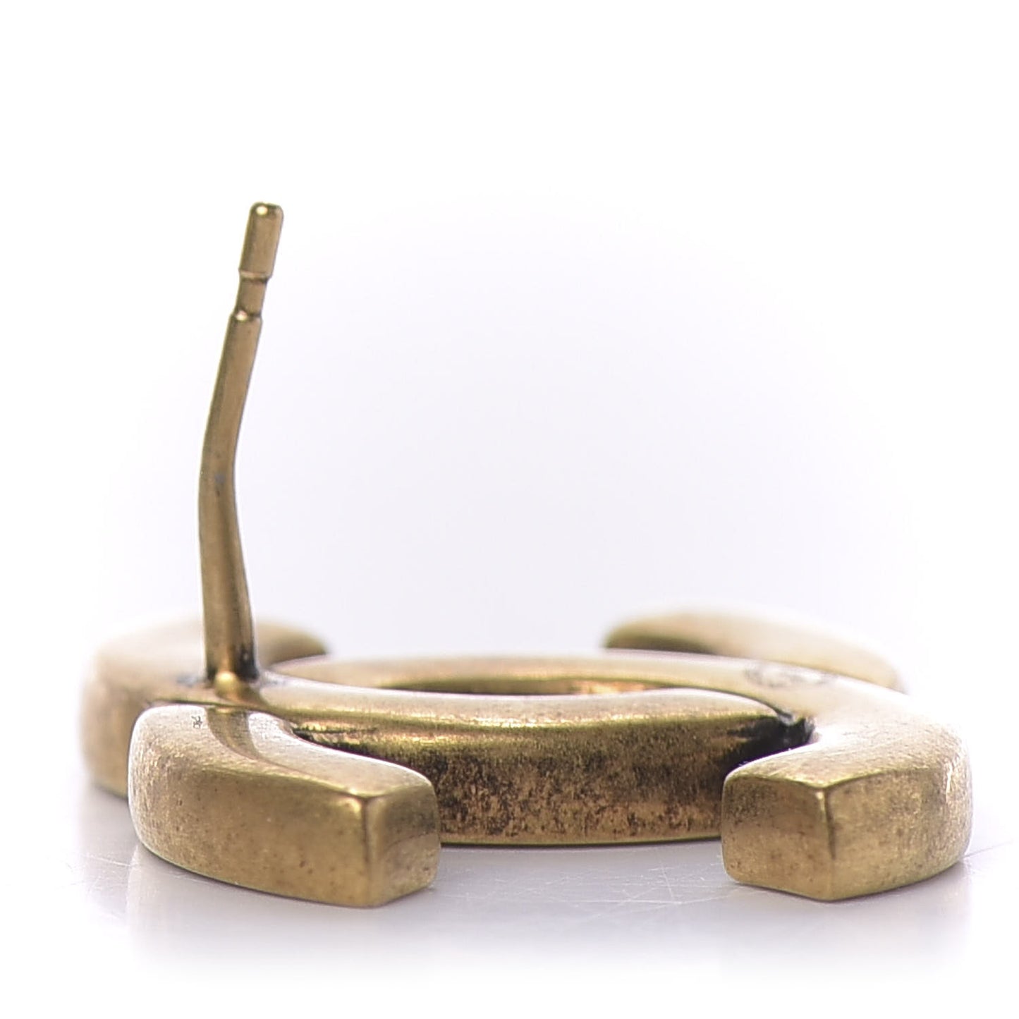 Metal CC Chain Earrings Gold