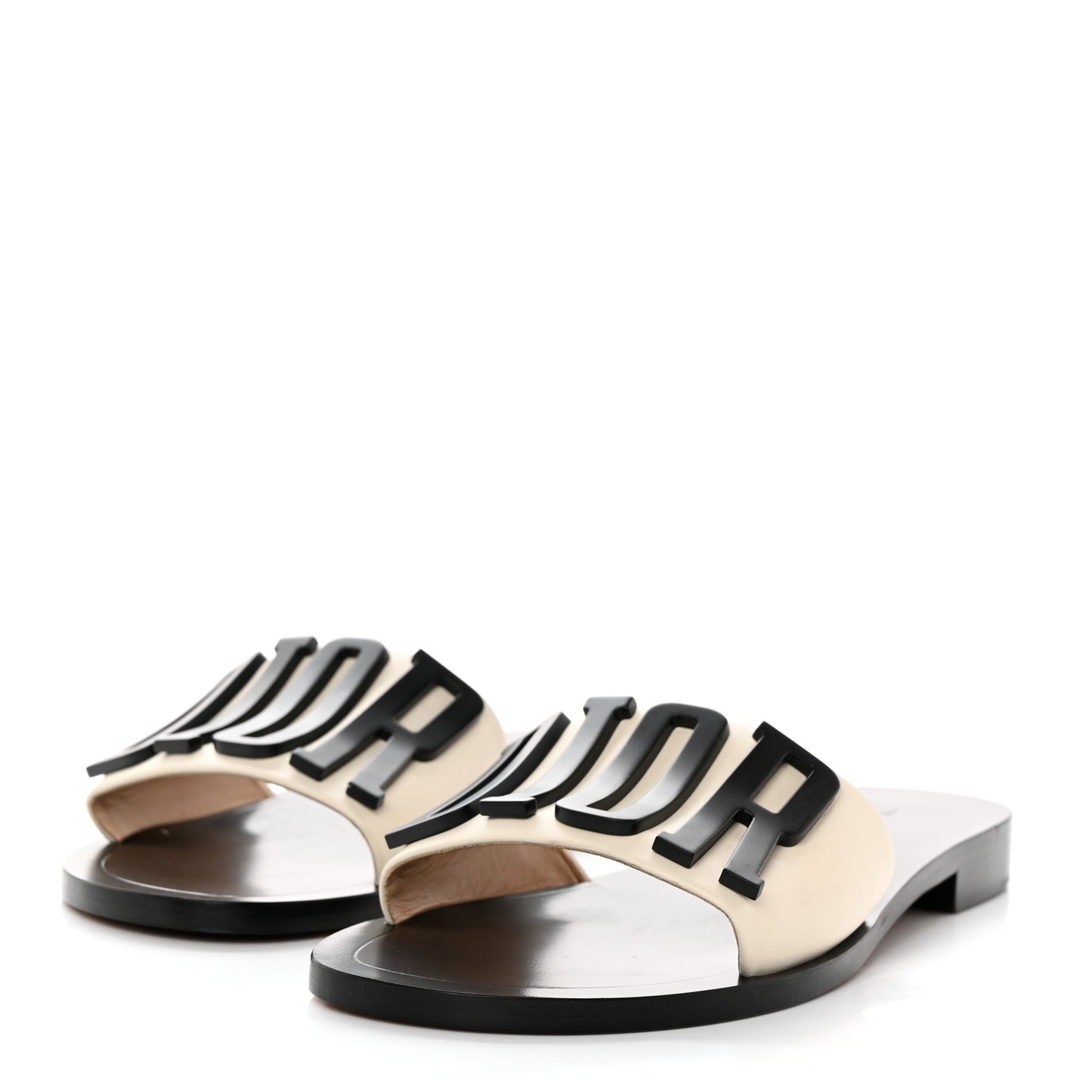 Calfskin Dio(r)evolution 10mm Slide Sandals 36 Off White