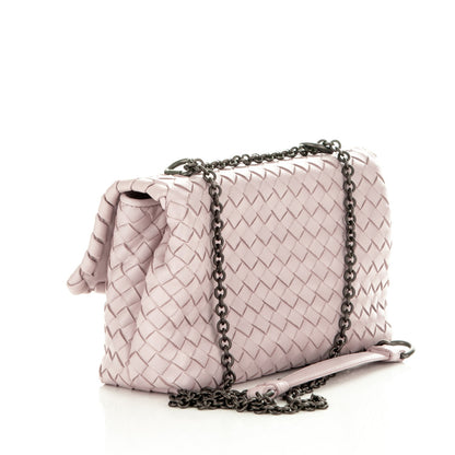 Bottega Veneta Nappa Intrecciato Baby Olimpia Shoulder Bag Rose Buvard 3 of 9