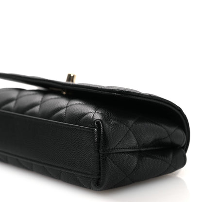Chanel Caviar Quilted Maxi East West Coco Handle Flap Black 10 of 13